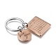 Engraved Calendar Date Stainless Steel Keychain KEYC-A028-RG&P-3