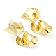Rack Plating Brass Twist Spiral Stud Earrings for Women EJEW-B027-25G-1