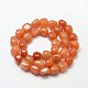 Dyed Natural Red Aventurine Nuggets Beads Strands G-P092-27-2