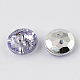 Botones redondos planos del diamante artificial de acrílico de Taiwán de 2-agujero BUTT-F015-27mm-20-2
