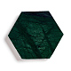 六角形の大理石のコースター  モダンなデザイン  温かい飲み物と冷たい飲み物に最適  濃い緑  110x86.5x11mm G-F672-01C-1