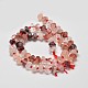 Faceted Rondelle Natural Red Iron Quartz Beads Strands G-I176-48-2