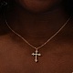 Halskette mit Kreuzanhänger aus kubischem Zirkonia ZV5438-1-4