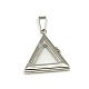 304 Stainless Steel Rhinestone Magnetic Glass Triangle Photo Living Memory Floating Locket Pendants STAS-L121-04P-2