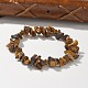Стрейч-браслеты унисекс с натуральным тигровым глазом и бусинами BJEW-S143-02-5