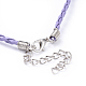 Trendy Braided Imitation Leather Necklace Making NJEW-S105-006-4