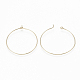 Brass Hoop Earrings Findings KK-S348-244-2