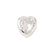 925 бусина в форме сердца из стерлингового серебра с кубическим цирконием STER-F060-03S-01-1