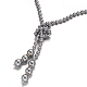 Acrylic Pearl Lariat Necklaces NJEW-O086-08B-2