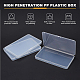 BENECREAT 6 Packs 7.5x4.5x0.6 Inch Large Clear Plastic Box Organizer Retangle Storage Box for Extra Face Masks CON-BC0006-19-7