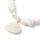 Браслеты с подвесками в виде ракушек для женщин BJEW-JB11766-4