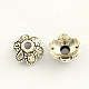 6-Petal Tibetan Style Zinc Alloy Flower Bead Caps TIBEB-R062-017-1