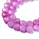 Mèches de perles de verre craquelé peintes au four opaque EGLA-T008-19D-3