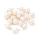 Grade B Natural Cultured Freshwater Pearl Connector Charms PALLOY-JF01496-02-2