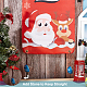 Cartello da appendere in poliestere per decorazioni natalizie di benvenuto AJEW-WH0129-50-5