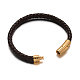 Leather Cord Braided Bracelet Making BJEW-E273-17G-2
