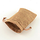 ポリエステル模造黄麻布包装袋巾着袋  ペルー  13.5x9.5cm X-ABAG-R004-14x10cm-03-2