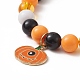 Bracelet extensible en perles rondes en acrylique BJEW-JB09921-3