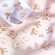 Sunnyclue 1 scatola 40 pezzi 4 stile romantico smalto piatto bowknot charms papillon rosa kawaii pendenti ciondolanti all'ingrosso per le donne creazione di gioielli orecchini collana bracciali san valentino fai da te artigianato ENAM-SC0002-72-4