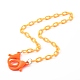 3Pcs 3 Colors Personalized ABS Plastic Cable Chain Necklaces NJEW-JN03484-05-2