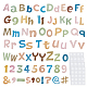 Dekorative Aufkleber mit Buchstaben und Zahlen aus böhmischem Papier DIY-WH0349-127-1