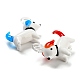 手作りランプワーク子犬ペンダント  漫画の犬  カラフル  34x30mm LAMP-X262-M-3