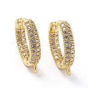 Латунные серьги-кольца из микро-паве с фианитами ZIRC-G158-17G