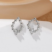 Серьги-гвоздики из латуни и стекла EJEW-Q014-22P