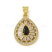 Подвески из кубического циркония с покрытием из латуни KK-U029-28G-08