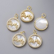 Латунные микро проложить кубического циркония подвески KK-I656-52G