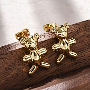 Латунь серьги EJEW-R016-24G