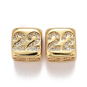 Латунные микропаве из прозрачного кубического циркония ZIRC-L091-021G-22
