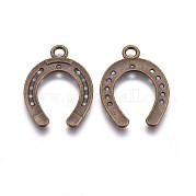 Подвески подковки тибетского стиля подковы TIBEP-23708-AB-NR