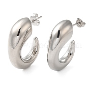 Круглые серьги-гвоздики из латуни с реечным покрытием EJEW-Z019-10P