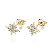 Серьги-гвоздики из циркония EJEW-T046-28G-NF