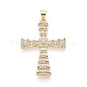 Латунные микропаве прозрачные подвески с фианитом KK-N268-94G