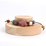 Браслеты из плетеных бусин из окрашенных натуральных лавовых камней для женщин YA1396-2