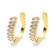 Серьги-каффы из прозрачного кубического циркония EJEW-G295-13G