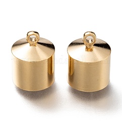 Messing Endkappen für Kord, cadmiumfrei und bleifrei, langlebig plattiert, echtes 24k vergoldet, 13x10 mm, Bohrung: 1.6 mm, Innendurchmesser: 9 mm