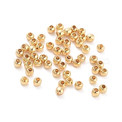真鍮ビーズ  長持ちメッキ  ロンデル  18KGP本金メッキ  2x1.5mm  穴：0.8mm