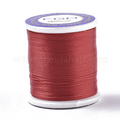 Fili per perline rivestiti in nylon 66 per perline, rosso, 0.1mm, circa 54.68 iarde (50 m)/rotolo