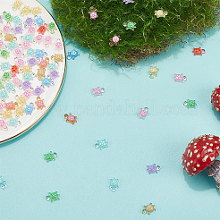 400шт 10 цвета светящихся кабошонов из смолы&nbsp;MRMJ-SC0001-42