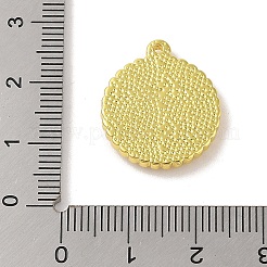 304ステンレスペンダント  人間味のあるフラットラウンド  18KGP本金メッキ  20.5x18x3mm  穴：1.2mm&nbsp;STAS-A097-08G