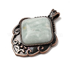 Подвески в виде ромбов из натурального цветка амазонита&nbsp;G-A297-03R-20