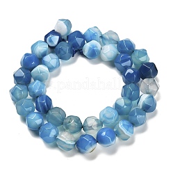 Окрашенные натуральные полосатые агатовые бусы G-G203-08B