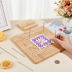 Квадратная деревянная доска для вязания крючком DIY-BC0013-59D