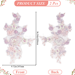 Fleur polyester broderie coudre sur des appliques&nbsp;DIY-WH20010-37B