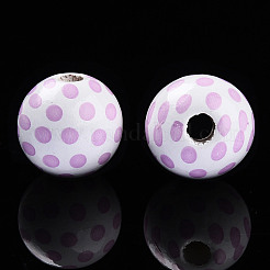 Деревянные бусины с принтом на пасхальную тематику WOOD-T032-22J