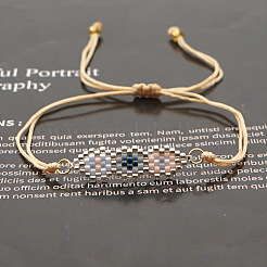 Регулируемые браслеты из бисера с узором в виде сердца в стиле бохо для женщин&nbsp;EL0457