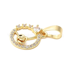 Латунные микро проложить кубического циркония подвески&nbsp;KK-D357-04A-G